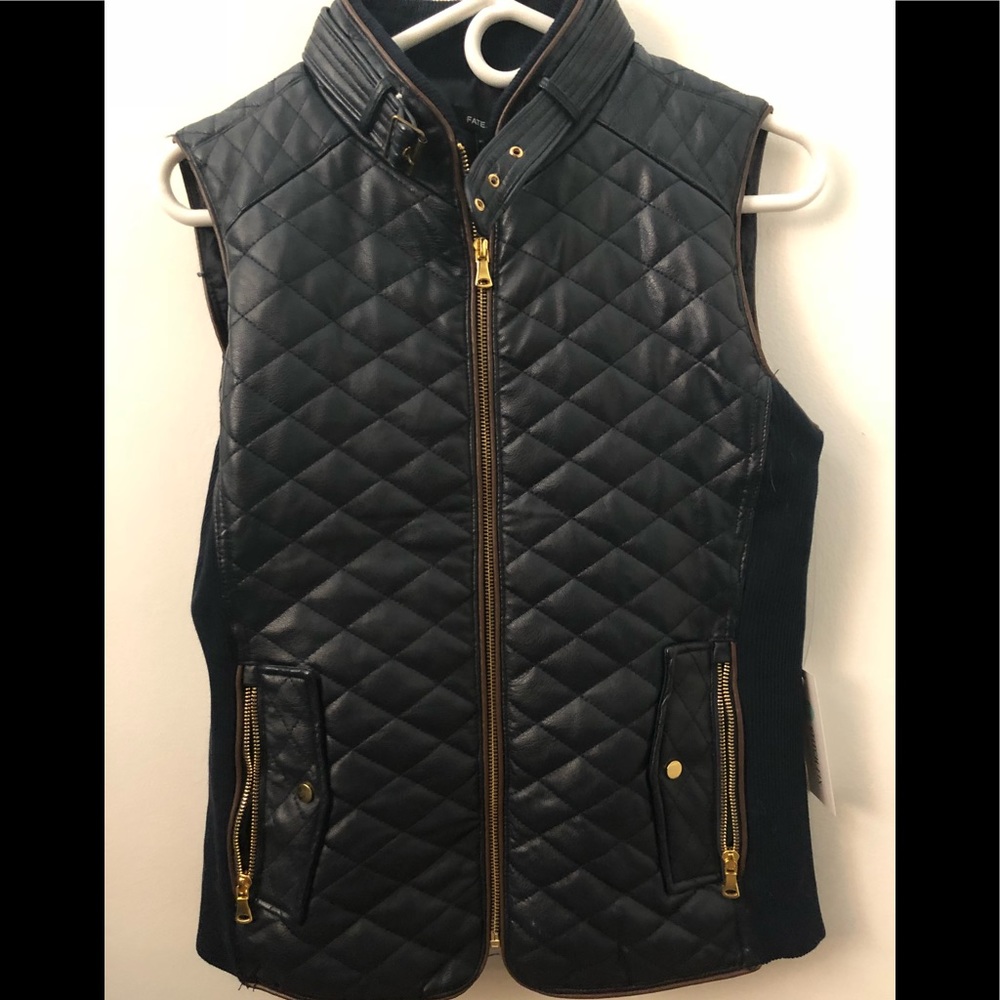 Fate Rowen Quilted Navy Vest